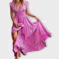 Sophie | Elegant Floral Summer Dress with Exquisite Embroidery
