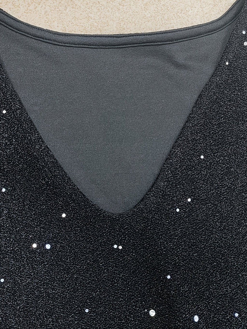 Sophie | Elegant Glitter V Neck Cocktail Dress