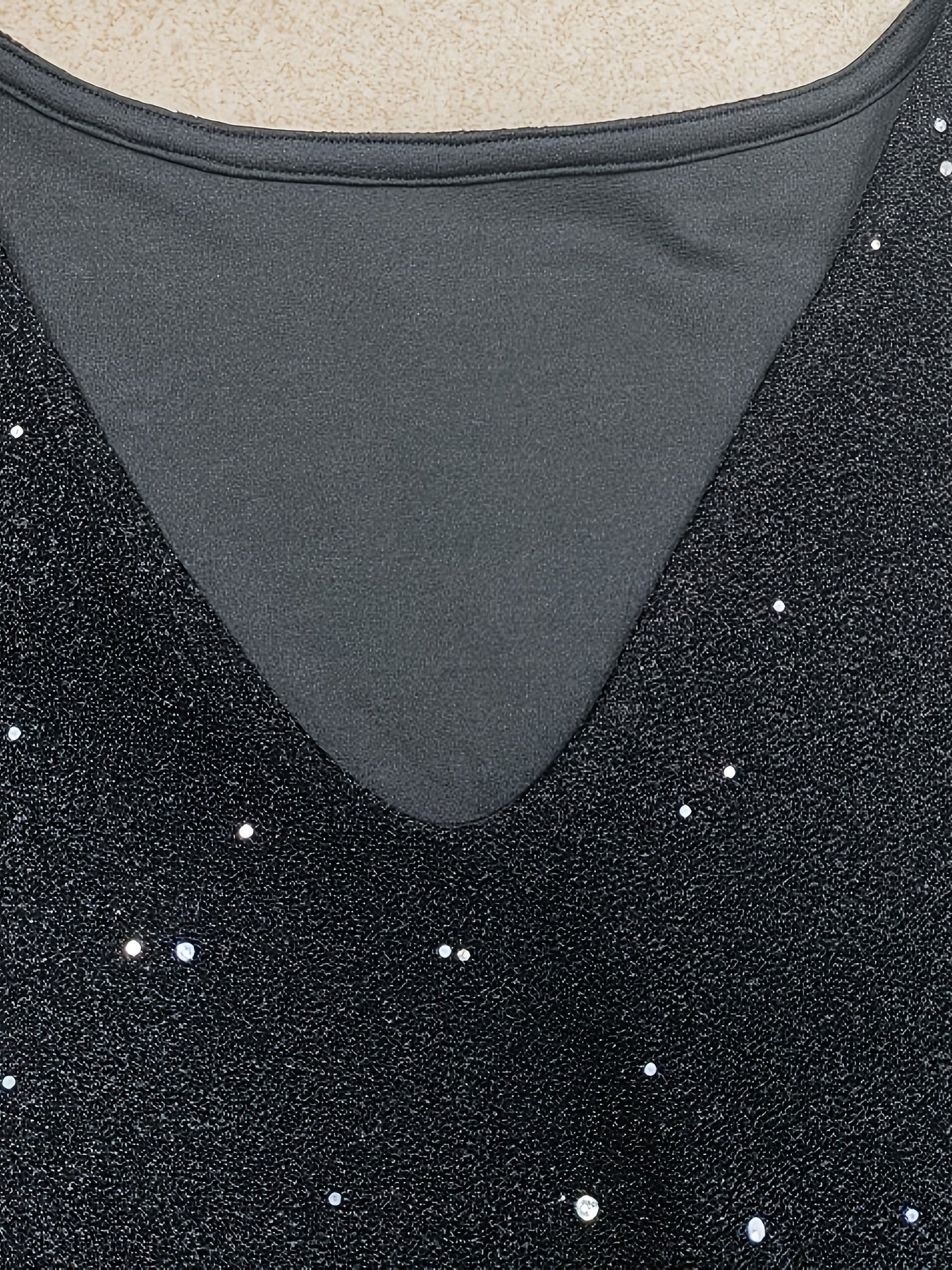 Sophie | Elegant Glitter V Neck Cocktail Dress