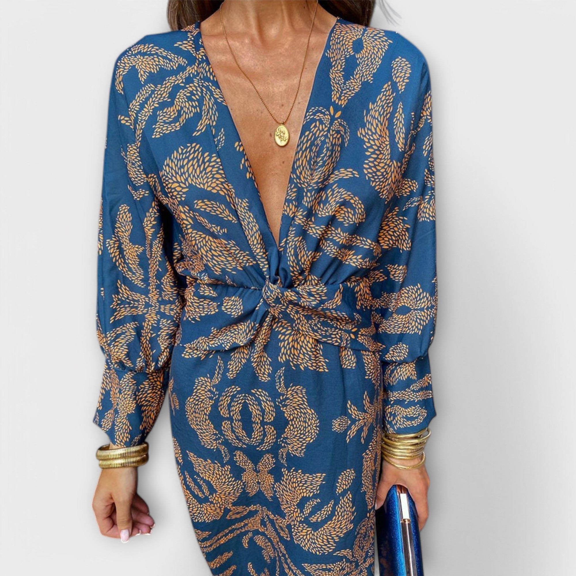 Sophie | Elegant Long Sleeve Black Dress for Women