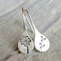 Sophie | Elegant Silver Dandelion Leaf Earrings for Women