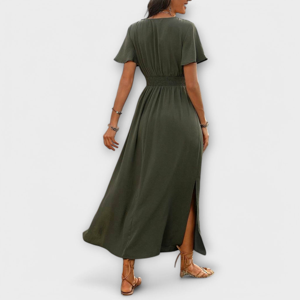 Sophie | Elegant V-Neck Summer Dress for Wedding Guests
