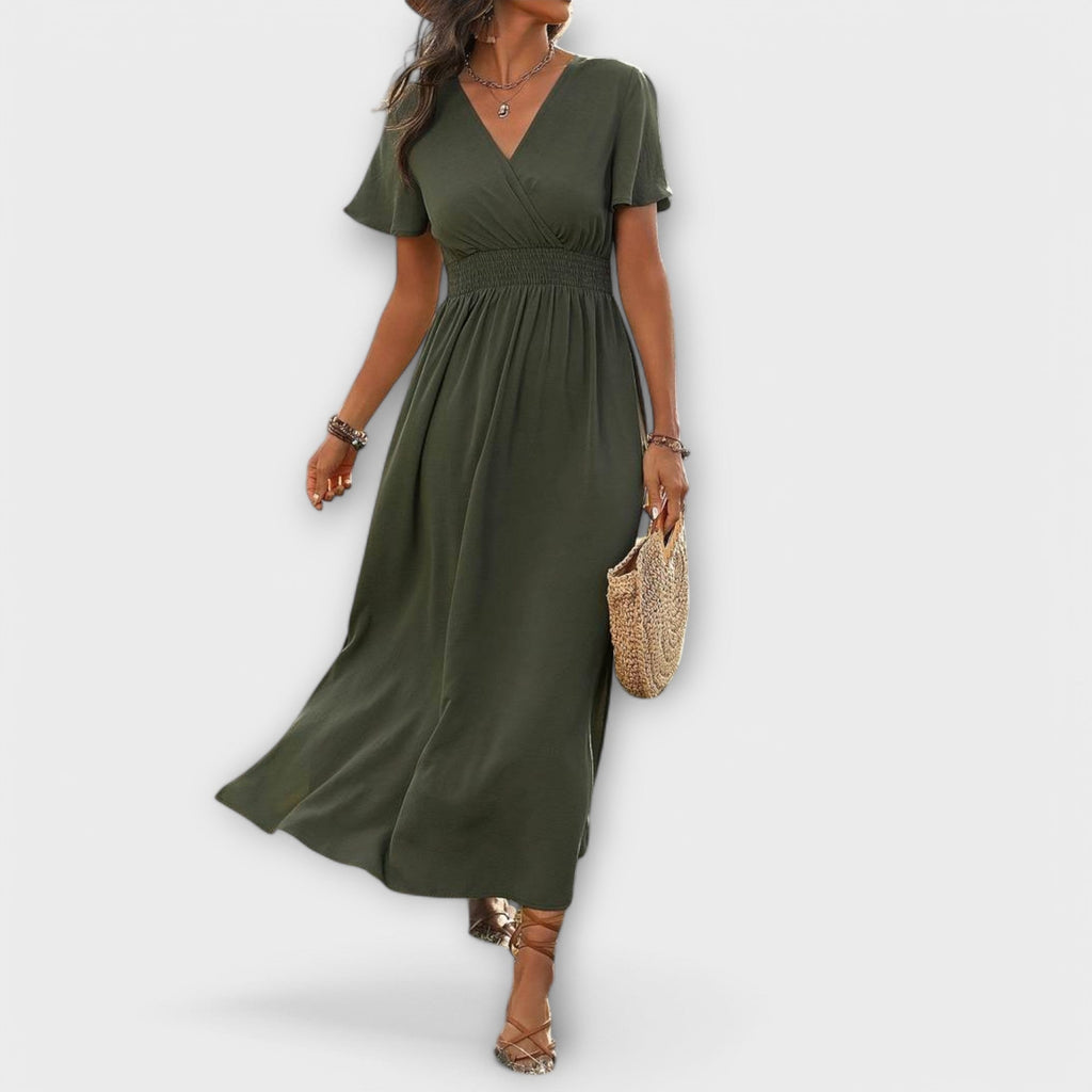 Sophie | Elegant V-Neck Summer Dress for Wedding Guests