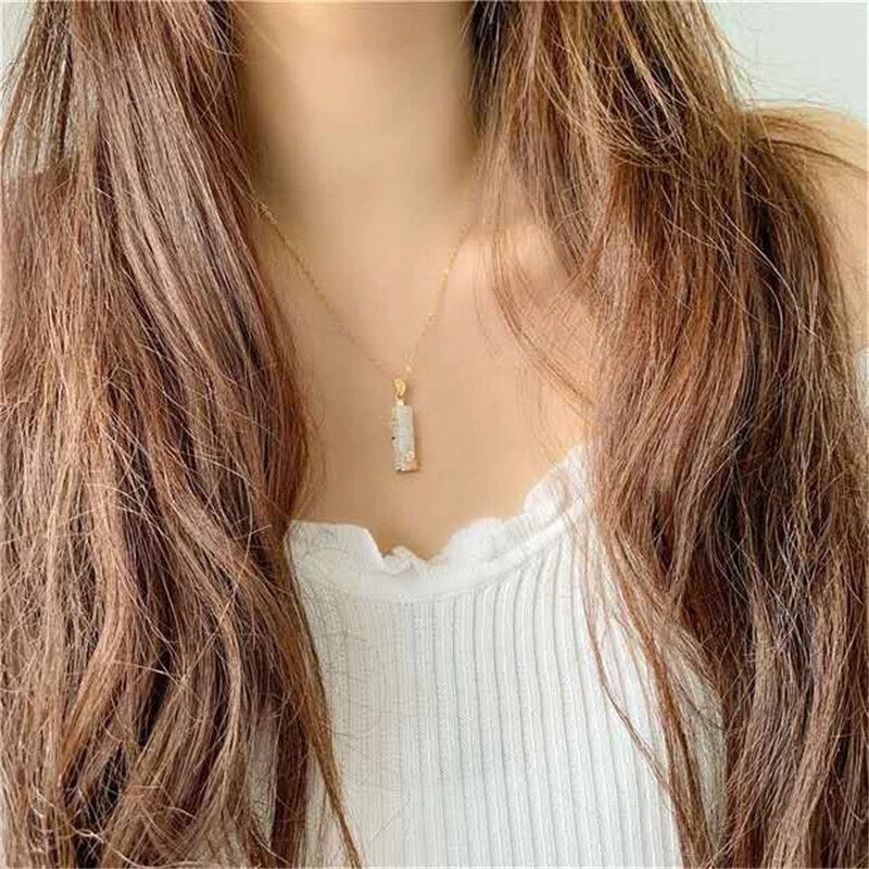 Sophie | Minimalist Jade Amulet Necklace with Healing Properties