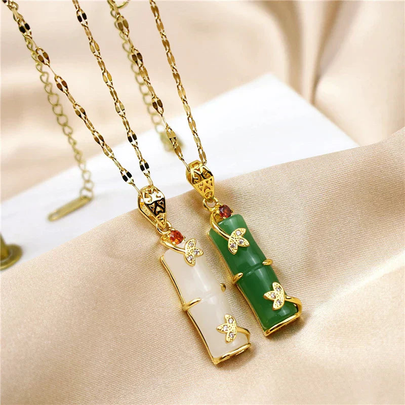 Sophie | Minimalist Jade Amulet Necklace with Healing Properties