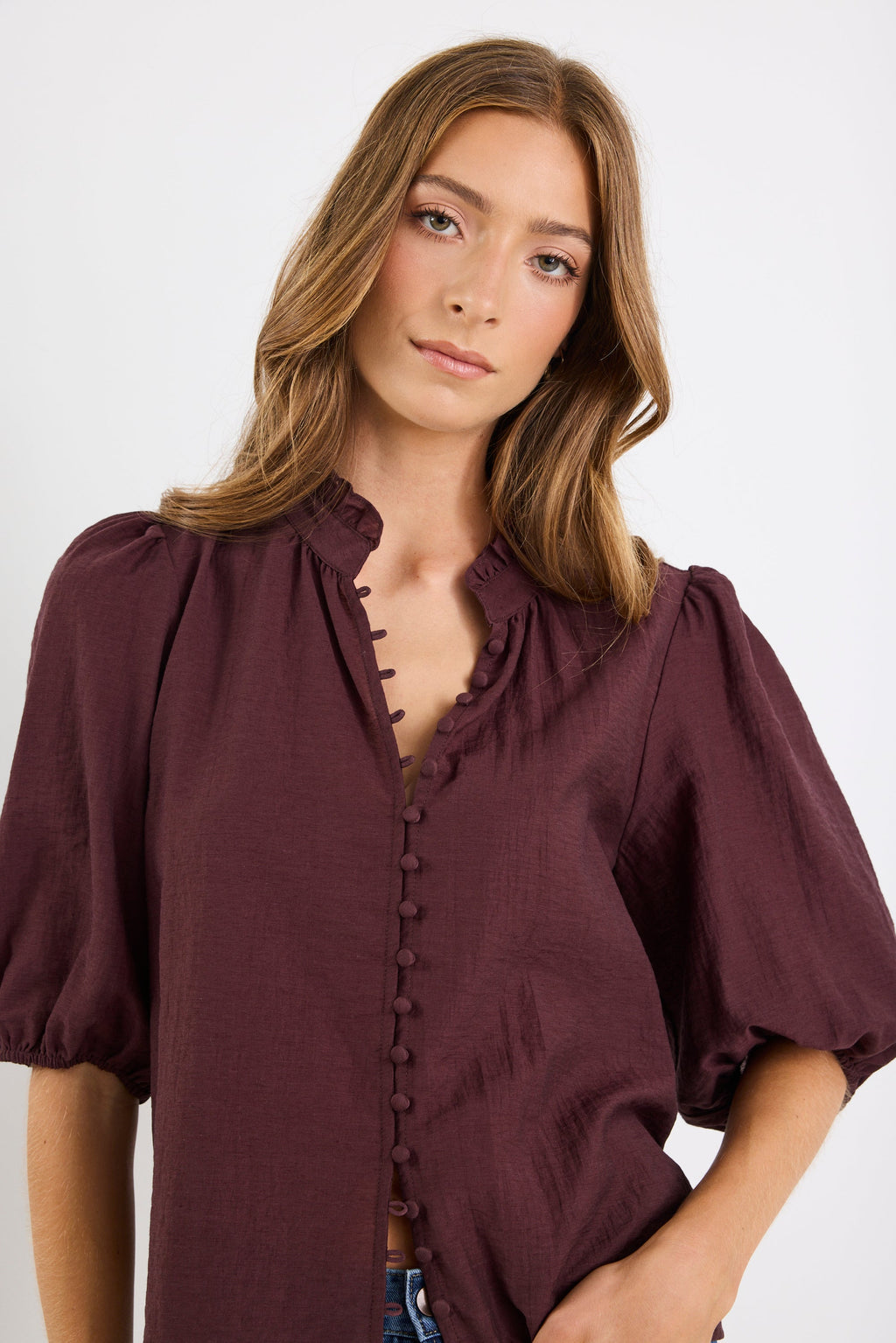 Sophie | Romantic Semi Sheer Puff Sleeve Blouse